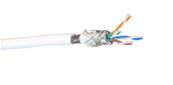 Cable patch multibrins 4p cat.7 s/ftp, lszh - blanc