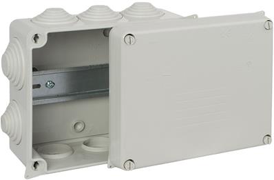 Boîte de distribution étanche IP55 / IK08 avec rail DIN - 160 x 135 x 70 mm