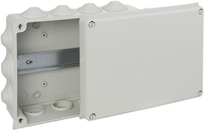 Boîte de distribution étanche IP55 / IK08 avec rail DIN - 220 x 170 x 80 mm 