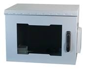 Coffret tanche / outdoor 19" IP55 - 16U 600 x 600 mm - Gris | Porte en verre scurit