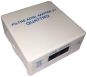 Filtre adsl maitre RJ45 4 tél + 1 modem - fix rail din
