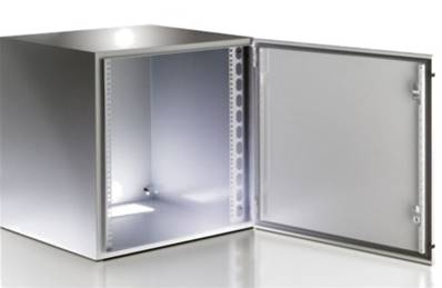 Coffret ip65 / outdoor 13u gris porte vitrée 600x400