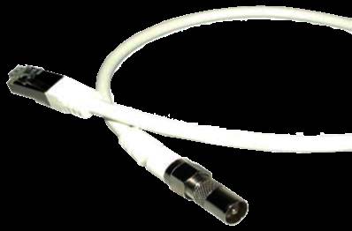 Cordon RJ45/prise f blanc 2.5m cablage 7/8.balun:2300mhz