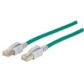 Cordon RJ45 Cat. 6A S/FTP - LED | Vert 1m 