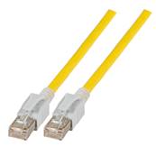 Cordon RJ45 Cat. 6A S/FTP - LED | Jaune 3m 