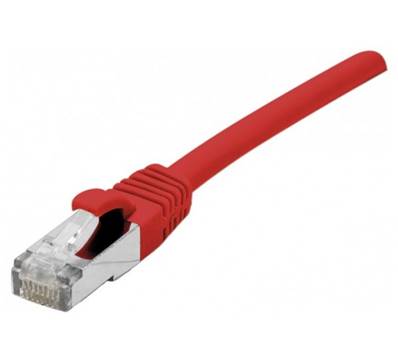 Cordon RJ45 Cat. 6A S/FTP - LSZH | Rouge 2m