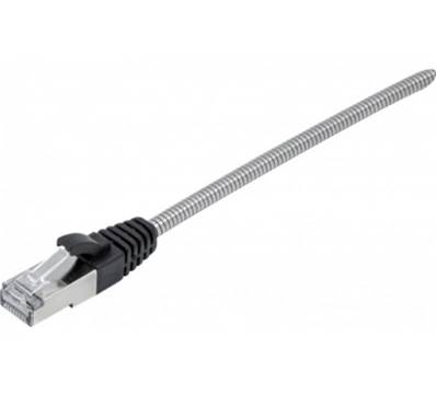 Cordon RJ45 Cat. 6A S/FTP - Armé Acier 2m 