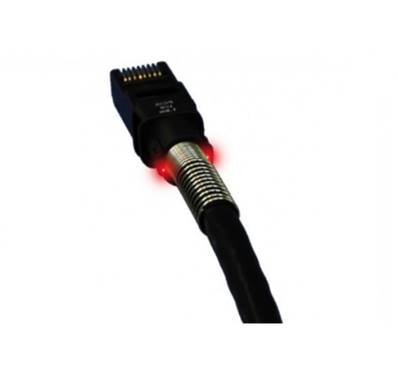 Cordon RJ45 blinde u/ftp lsoh reperage lumineux cat6a 3.1m