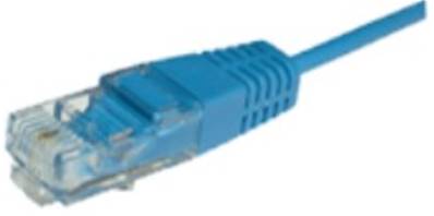 Cordon tél RJ45-RJ45 1 paire cabl. 4-5/4-5 - 0.28m - bleu