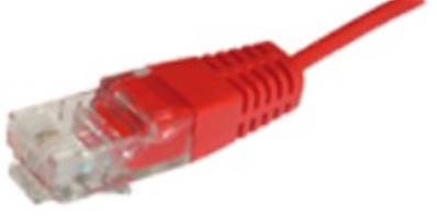 Cordon tél. RJ45/RJ45 1 paire cabl. 4-5/4-5 - 2m - rouge