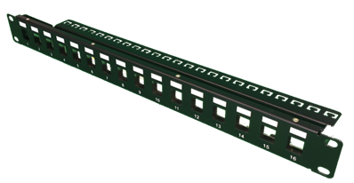 PANNEAU 16 PORTS CAT6a SFTP EQUIPE DE 16 C6a S/FTP-INFRLAN