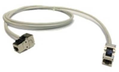 Liaison RJ45 f coudé / f droit préconnectée cat.6 f/utp 45m