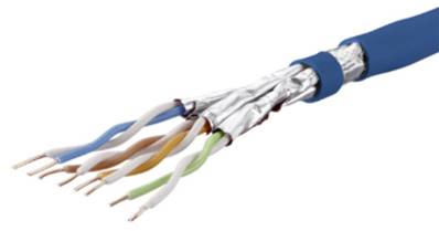 Câble Cat.6A U/FTP 1x4 paires BLEU- classe Eca- Metz Connect