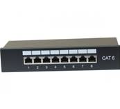 Panneau 10" 8 ports 1u cat.6 u/ftp noir