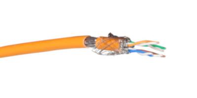 Cable patch multibrins 4p cat.7 s/ftp, lszh - orange