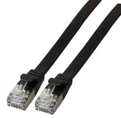 Cordon RJ45 plat cat. 6a u/ftp 2m - noir