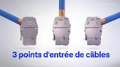 Connecteur Keystone RJ45 3 sorties Cat. 6A S/FTP | Corning