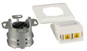 Plastron encastrable fibre optique - 2 SC/apc simplex