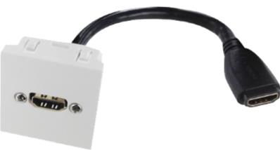 Plastron hdmi f/f avec cordon de 0.20m