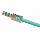 Connecteur RJ45 male easy cable souple 6. lot de 10