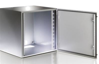 Coffret ip65 / outdoor 17u gris porte vitrée 600x600