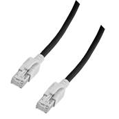 Cordon RJ45 Cat. 6A S/FTP - LED | Noir 1m 