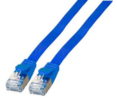 Cordon RJ45 plat cat. 6a u/ftp 3m - bleu