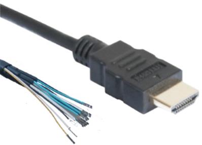 Cordon hdmi mâle / nu (cosse) 15m