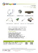 Kit com 4 cordons cat.6a + 4 embases RJ45 + bornier/terre + rep.tv avec support