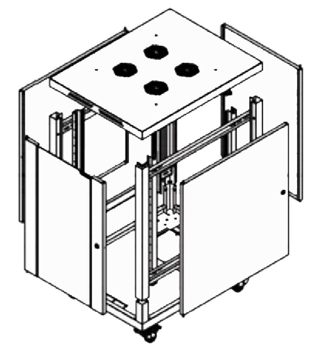 Baie de Brassage 26U 600x800 mm - Noire - Charge 600 kg