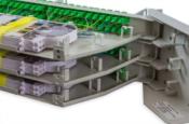 Tiroir - ftth -3u - equipe 144 traversees - pivotant gauche