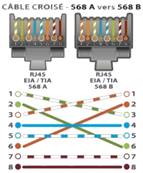Cordon RJ45 cat.6 u/utp pvc croisé non-blindé 5m rouge