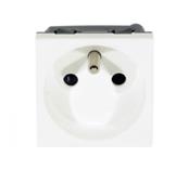 PRISE SECTEUR 2P+T - 230V 16A - AUTO - BLANC - SIMPLE