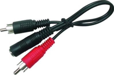 Adaptateur jack 2.5mm f / 2xrca m de 0.2m