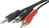 Cordon jack 3.5mm stéréo vers rca - 15m