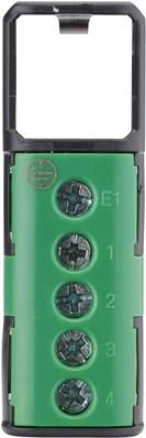 Bornier de terre 5 bornes vert