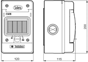 Coffret modulaire étanche IP65 vide 1 rangée 4 modules