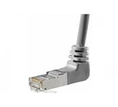 CORDON RJ45 CAT.5E - F/UTP PVC - COUDE HAUT - GRIS 1M