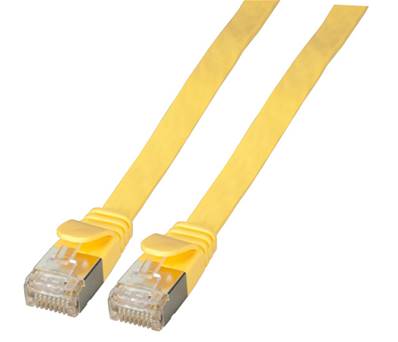 Cordon RJ45 plat cat. 6a u/ftp 0.25m - jaune
