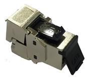 Embase RJ45 cat6 sftp avec volet a accroche keystone