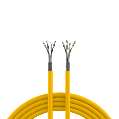 Câble 1x4 paires Cat. 8.2 s/ftp - Dca - LSZH - Jaune | KX Système 500m