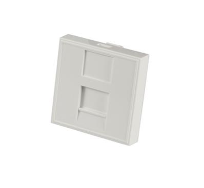 Plastron nu 45x45 droit. blanc ral 9010