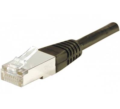 Cordon RJ45 cat.6 - f/utp pvc - 7m - noir