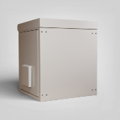 Coffret étanche 12U 600x600 mm IP55 19 pouces avec panneaux latéraux amovibles