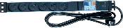 Bandeau lec. 2p+t 1u 19" 6 pc disjonc. diff +neutre 16a 30ma