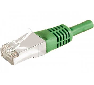 Cordon RJ45 cat. 6a - f/utp - pvc - 1m - vert