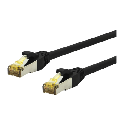 Cordon RJ45 Ultra Flex Cat. 6A S/FTP - LSOH / TPE | Noir 10m 