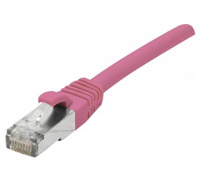 Cordon RJ45 cat.6a s/ftp lsoh 5m - rose