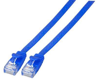 Cordon RJ45 plat cat. 6a u/utp 1m - bleu