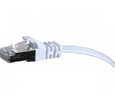 Cordon RJ45 cat.6 u/ftp pvc plat protege languette 1m